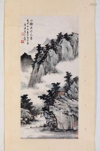 1889～1991 黄君壁  小桥流水人家 设色纸本 立轴