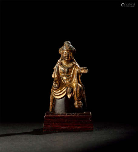 唐代 銅鎏金菩薩像