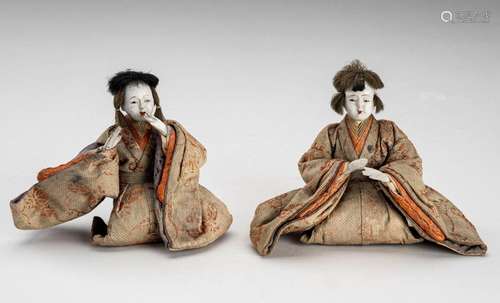 TWO JAPANESE NINGYO DOLLS, MEIJI