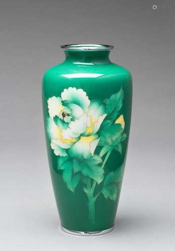 A LARGE ANDO STYLE CLOISONÉ ENAMEL VASE