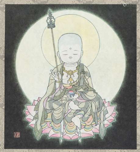 A HANGING SCROLL OF LITTLE BUDDHA