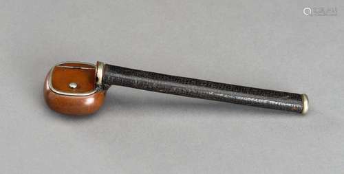 A SILVER INLAID COPPER YATATE, EDO