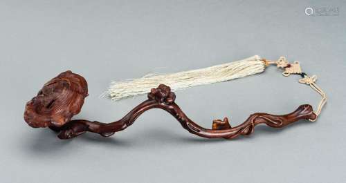 A ROOTWOOD RUYI SCEPTER, 1900s