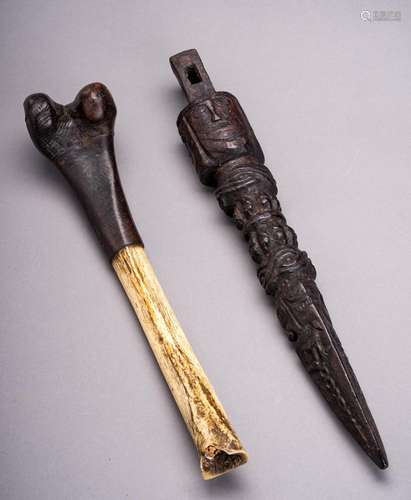 TWO TIBETAN RITUAL OBJECTS