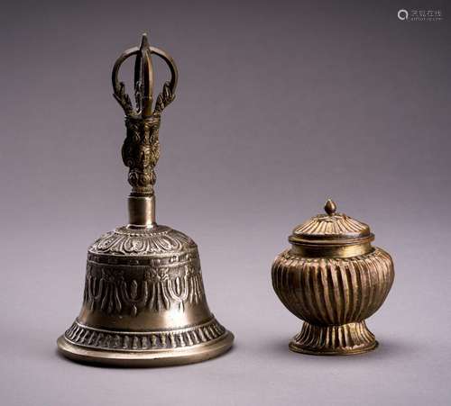 A SET OF RITUAL OBJECTS, c. 1920s