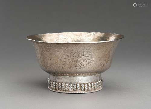 A FINE SILVER RITUAL BOWL, 19th CENTURY