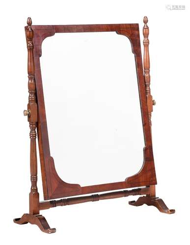 A REGENCY MAHOGANY DRESSING TABLE MIRROR