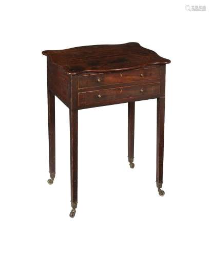 A MAHOGANY WORK OR SIDE TABLE