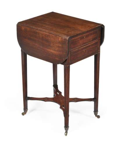 A REGENCY MAHOGANY WORK TABLE