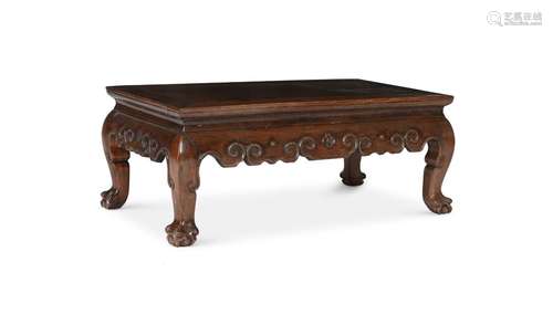 A CHINESE HARDWOOD KANG TABLE