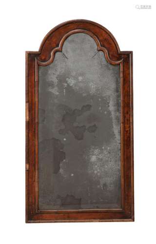 A GEORGE I WALNUT MIRROR