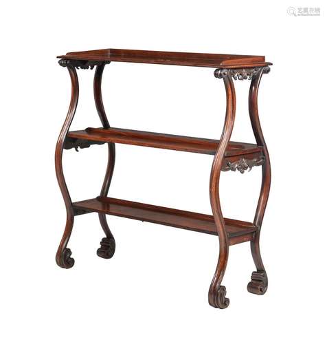 Y A GEORGE IV ROSEWOOD THREE TIER SHELF