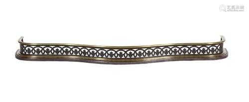 A REGENCY STEEL AND GILT BRASS FENDER