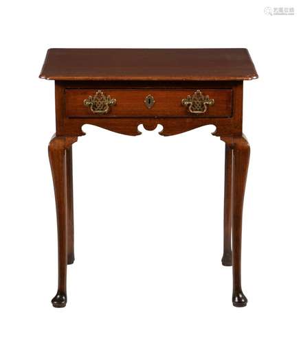 A GEORGE II OAK SIDE TABLE