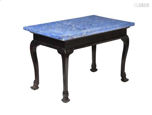 AN EBONISED AND LAPIZ LASULI SCAGLIOLA TOPPED CONSOLE TABLE ...