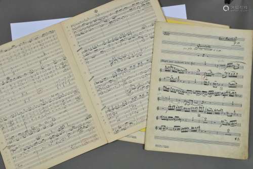 Henri MARTELLI (1895-1980), compositeur. Manuscrit musical a...