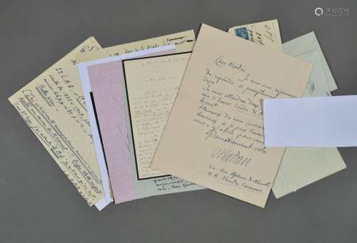 [Jules MASSENET]. 12 lettres et 1 manuscrit, adressés à Jule...