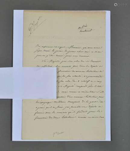 Michel DUROC duc de FRIOUL (1772-1813). Lettre signée à &quo...