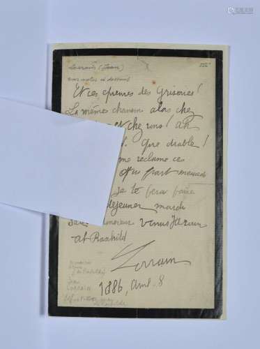 Jean LORRAIN (1855-1906). Lettre autographe signée [à Alfred...