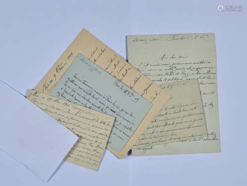 Jean LORRAIN (1855-1906). 5 lettres autographes signées. 7 p...