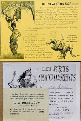 ARTS INCOHÉRENTS. 2 cartes nominatives pour Charles Joliet (...