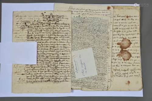 DIVERS. 12 documents XVIe-XVIIIe.<br />
Acquisition à Annona...
