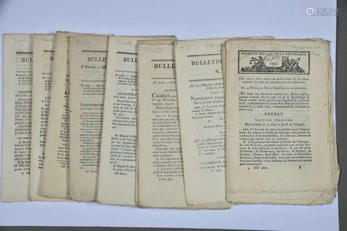 ESCLAVAGE. 10 brochures in-8, en feuilles ou déreliées. 1802...