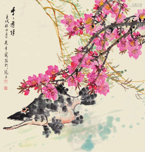 吴青霞 花卉 纸本单片