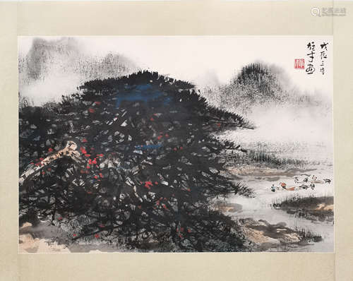 黎雄才  山水