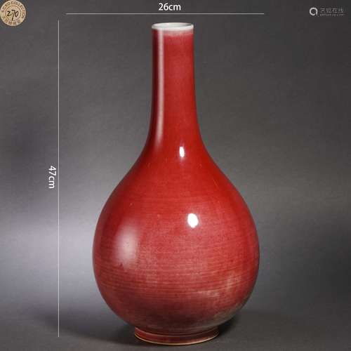 Red Glaze Baluster Vase