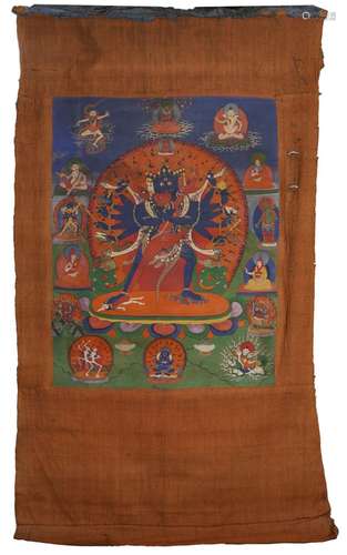 A Tibetan Thangka Depicting Cakrasamvara