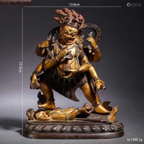 A Sino-tibete Bronze Mahakala