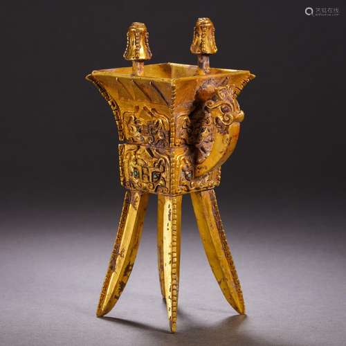 A Gold Wine Vessel Jue