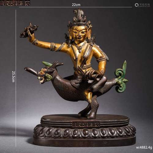 A Sino-tibete Bronze Nagaraja