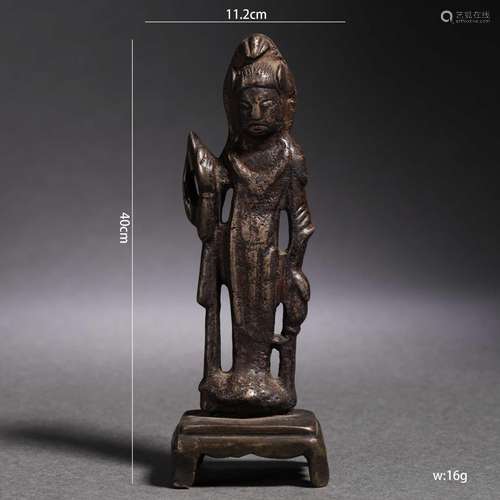 A Chinese Bronze Figure of Standing Avalokitesvara