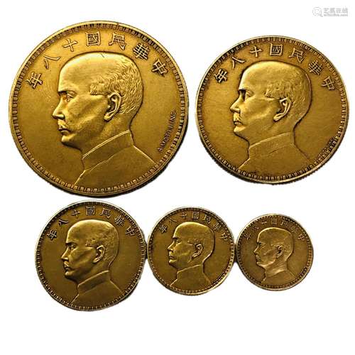 A Group of Gold Coins