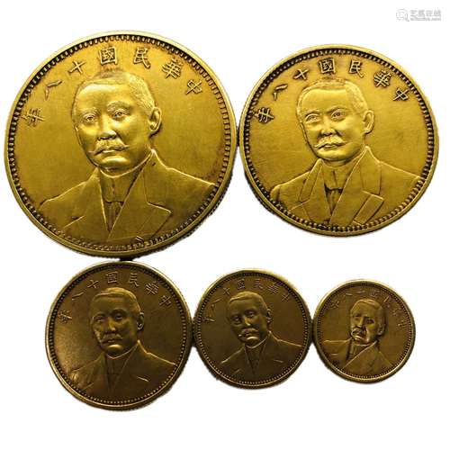 A Group of Gold Coins