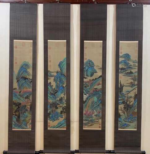 A Set of Four Chinese Painting of Landscapes