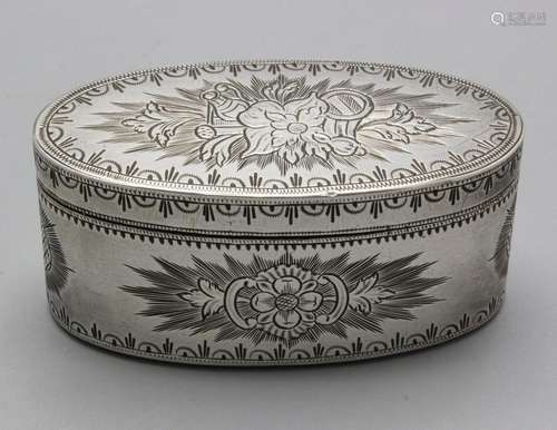 Tabatiere / Boite en argent massif / A silver snuff box, Ath...