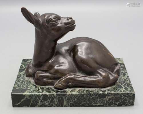 Bronze Skulptur Rehkitz / A bronze sculpture of a fawn, 1. H...