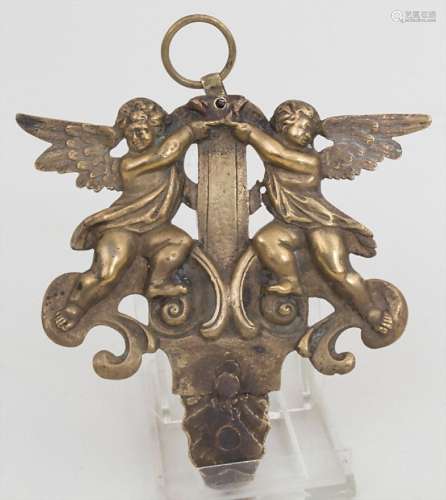 Wand-Applique mit Barock-Engeln / A wall plaque with a pair ...