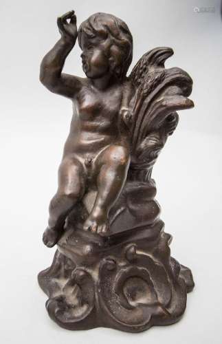 Bronzefigur \'Rokoko-Putto\' / A bronze figure of a Rococo p...
