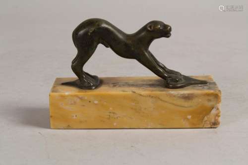 Bronze Panther als Handhabe/Briefbeschwerer / A bronze figur...