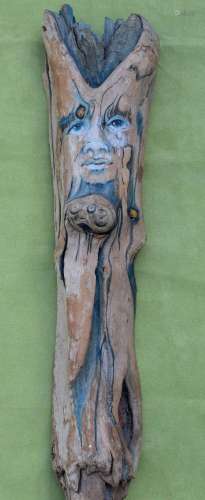 Holzskulptur \'Weinender Baum\' / A wooden sculpture \'Cryin...