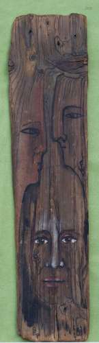 Holzplatte \'Erinnerung\' / A wooden panel \'Remembrance\'