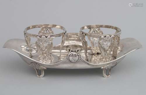 Louis-Seize Huiliere / A silver oil and vinegar cruet set, R...