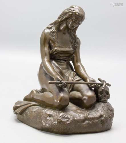 Bronze Skulptur \'Büßende Magdalena\' / A bronze sculpture \...