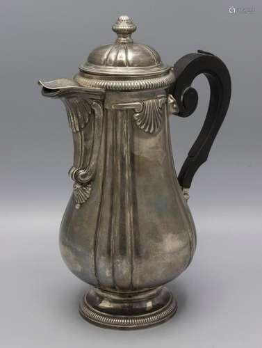 Große Kaffeekanne / A large silver coffee pot, Gombert &...