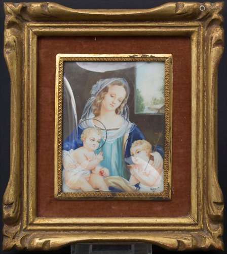 Miniatur \'Maria mit dem Jesuskind und dem hl. Johannes\' / ...