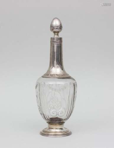 Kristallkaraffe mit Silbermontur/Crystal and Silver Liquor D...